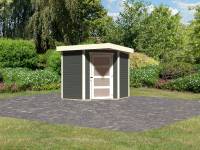 Karibu Gartenhaus Schwandorf 3 terragrau 19 mm