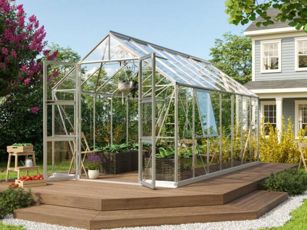 Vitavia Gewächshaus Olymp 11500 ESG 3 mm Alu eloxiert