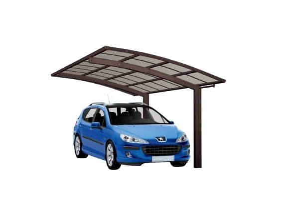 Ximax Aluminium Carport Portoforte Typ 60 Sonderlänge + Sonderbreite XL Mattbraun