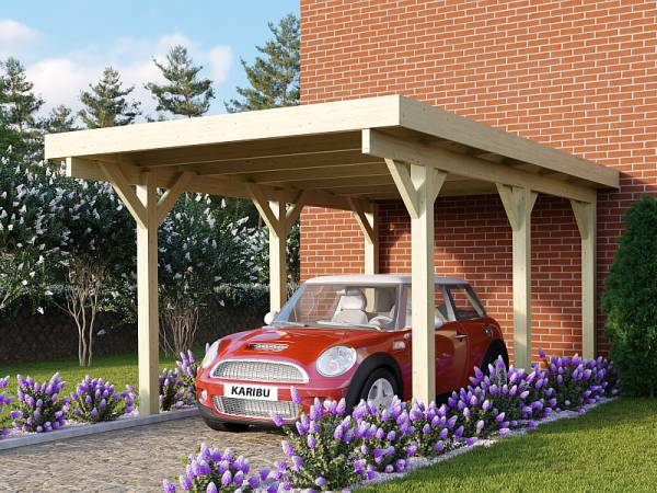 Karibu Carport Classic Einzel 1 ohne Einfahrtsbogen kdi