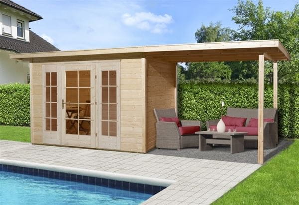 Weka Gartenhaus wekaLine 172 Größe 1 natur E-Glastür 2 Fensterpaneele Anbau 300 cm Weka Gartenhaus wekaLine 172 Größe 1 natur E-Glastür 2 Fensterpaneele Anbau 300 cm