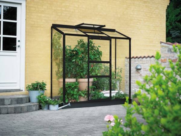 Halls Gewächshaus Altan 3 Schwarz Blankglas