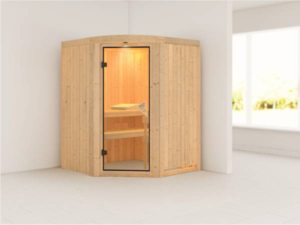 Asmada - Karibu Sauna ohne Ofen - mit Rundbogen - Asmada - Karibu Sauna ohne Ofen - mit Rundbogen -