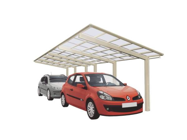 Ximax Aluminium Carport Linea Typ 110 Tandem Edelstahl-Look Ximax Aluminium Carport Linea Typ 110 Tandem Edelstahl-Look