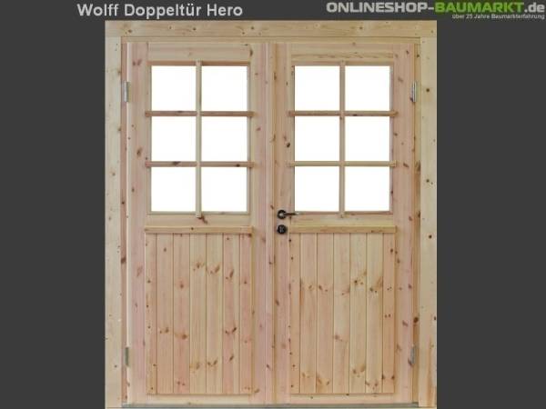 Wolff Finnhaus Doppeltür Hero 58 Isoliert
