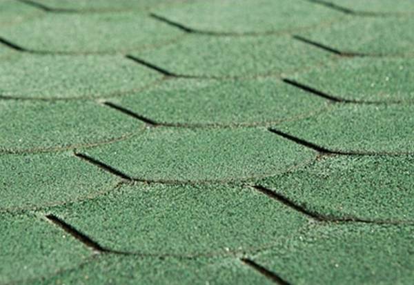 Bitumen-Dachschindeln Biberschwanz vintage grün