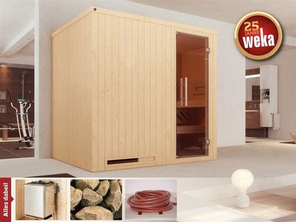 Weka Sauna Halmstad 2 GT inkl. 9 kW Ofen mit Ofenanschlusskabel Weka Sauna Halmstad 2 GT inkl. 9 kW Ofen mit Ofenanschlusskabel