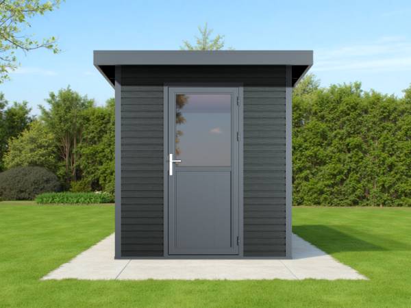 WPC Gartenhaus Linia 2020 inkl. Dachrinnen-Set, 2-farbig in Grau/Anthrazit