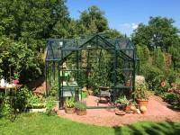 Vitavia Gewächshaus Sirius Orangerie ESG 3 mm dunkelgrün inkl. Fundament