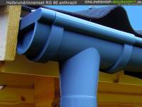 Dachrinnen Set RG 80 anthrazit 8x170 cm 8-Eck-Dach