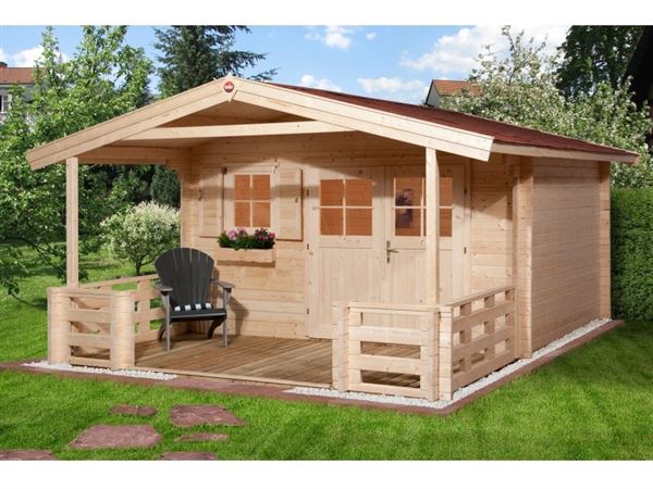Weka Gartenhaus 111 Gr. 2 Vordach + Terrasse 200 cm Weka Gartenhaus 111 Gr. 2 Vordach + Terrasse 200 cm