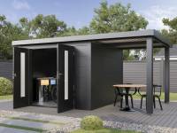 Wolff Finnhaus Metallgartenhaus Elvar 5424, Anthrazit