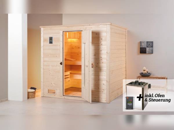 Weka Sauna Bergen Gr. 1,8 inkl. 7,5 kW OS