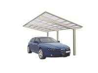 Ximax Aluminium Carport Linea Typ 110 Sonderlänge + Sonderbreite XL Edelstahl-Look
