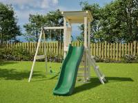 Weka Kinderspielturm Lyon inkl. Rutsche, Kletterwand und Einzelschaukel