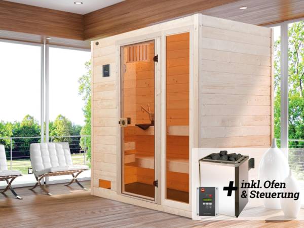 Weka Sauna VALIDA Gr. 2 im Set 7,5 kW BioS inkl. digitaler Steuerung