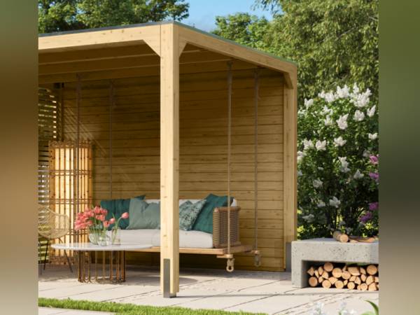 Karibu Cubus Pavillon Seitenwand natur