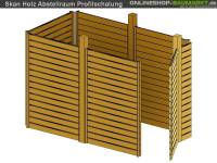 Skan Holz Abstellraum C3 für Carport 378 x 164 cm Profilschalung