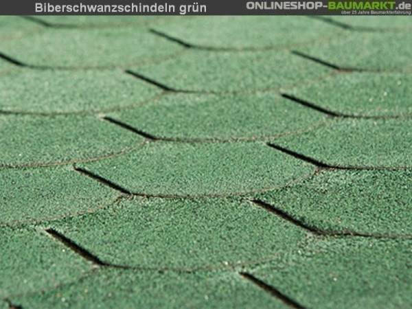 Bitumen-Dachschindeln Biberschwanz vintage grün Bitumen-Dachschindeln Biberschwanz vintage grün