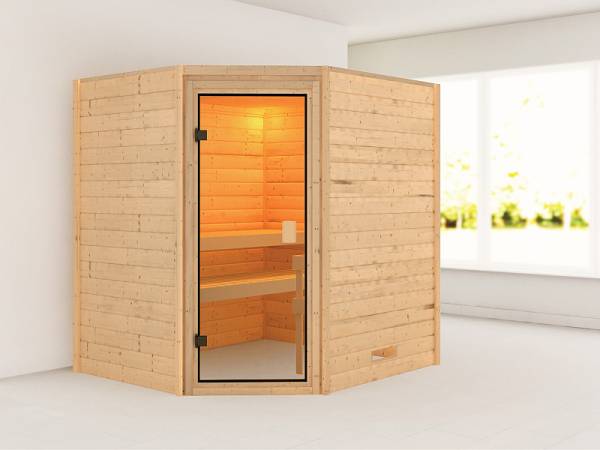Karibu Massivholzsauna Mia 38 mm Karibu Massivholzsauna Mia 38 mm