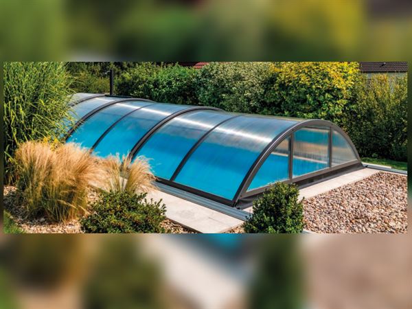 Albixon Pool-Überdachung KLASIK S, Anthrazit