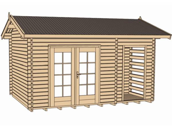 Weka Gartenhaus 150 Multifunktion mit Holzlager und Geräteraum