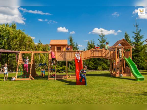FUNGOO MAXI SET  SPIDER LAND (My_SPACE_XL FORTRESS Toybox Rainbow Spider+) / NADELHOLZ teak impr.