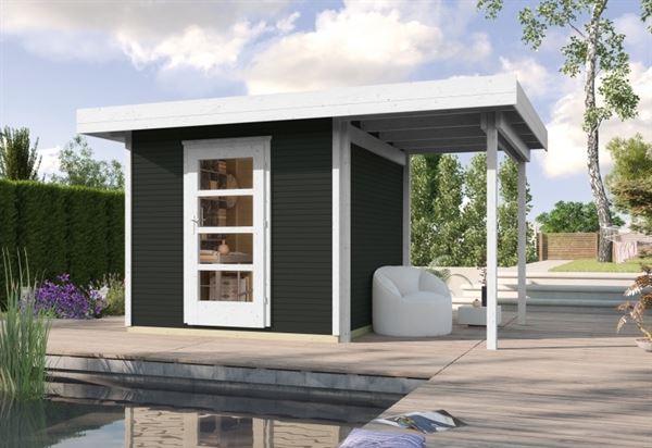 Weka Gartenhaus wekaLine 172 A Größe 1 anthrazit Anbau 150 cm Weka Gartenhaus wekaLine 172 A Größe 1 anthrazit Anbau 150 cm
