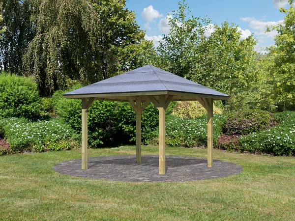Karibu 4-Eck Pavillon Classic Bergen 1 kdi