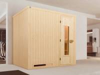 Weka Sauna Halmstad Gr.1 inkl. 4,5 kW Saunaofen (OS), mit digitaler Steuerung, Isolierte Holztür