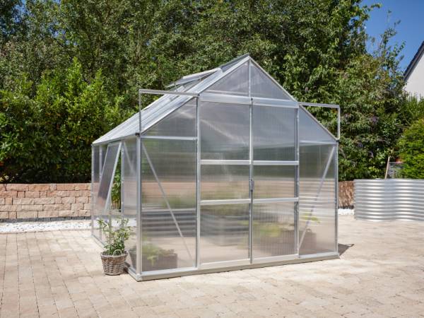 Vitavia Gewächshaus Meridian 2, 6700 HKP 6 mm Alu, mit Doppelschiebetür Vitavia Gewächshaus Meridian 2, 6700 HKP 6 mm Alu, mit Doppelschiebetür