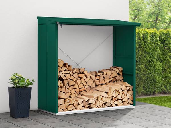 EcoStar Kaminholzregal ,ELEGANT-V,TYP2, Moosgrün